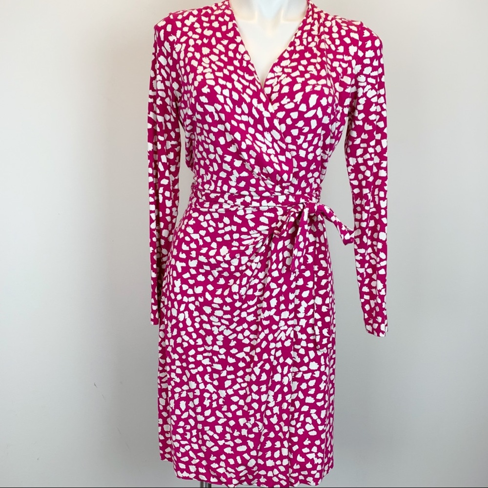 Diane von Furstenberg DVF abstract wrap dress